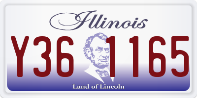 IL license plate Y361165