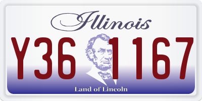 IL license plate Y361167