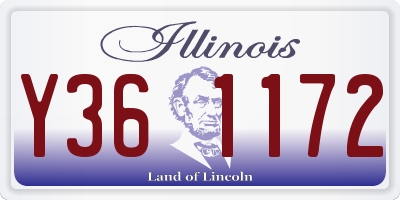 IL license plate Y361172