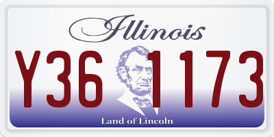 IL license plate Y361173