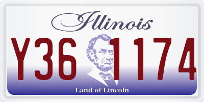 IL license plate Y361174