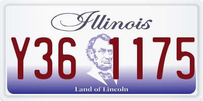 IL license plate Y361175