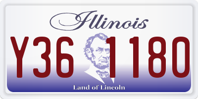 IL license plate Y361180