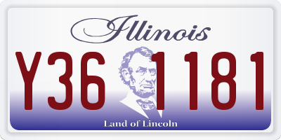 IL license plate Y361181