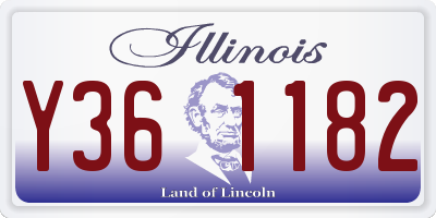 IL license plate Y361182