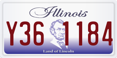 IL license plate Y361184
