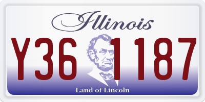 IL license plate Y361187