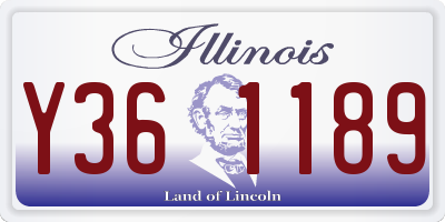 IL license plate Y361189