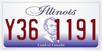 IL license plate Y361191