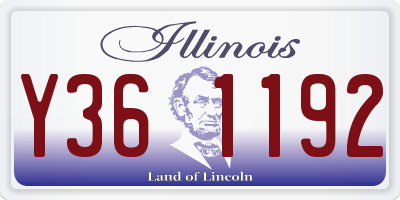 IL license plate Y361192