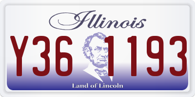 IL license plate Y361193