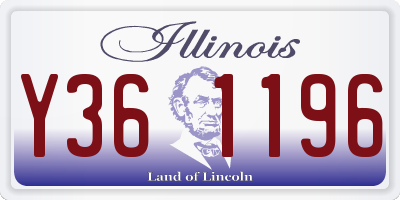 IL license plate Y361196