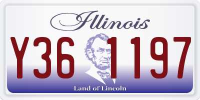 IL license plate Y361197
