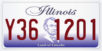 IL license plate Y361201