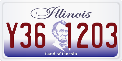 IL license plate Y361203