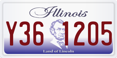 IL license plate Y361205