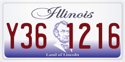 IL license plate Y361216