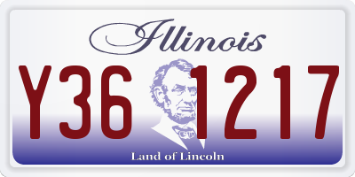IL license plate Y361217