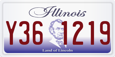 IL license plate Y361219