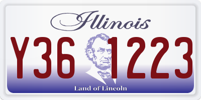 IL license plate Y361223
