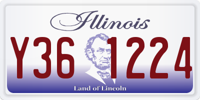 IL license plate Y361224