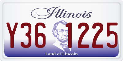 IL license plate Y361225