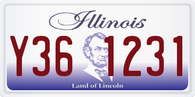IL license plate Y361231