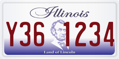 IL license plate Y361234