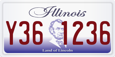 IL license plate Y361236
