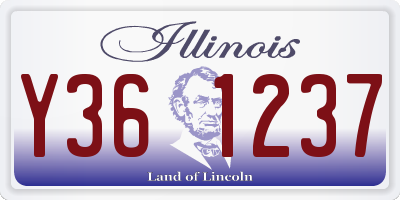 IL license plate Y361237