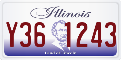 IL license plate Y361243