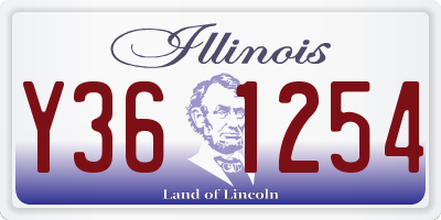 IL license plate Y361254