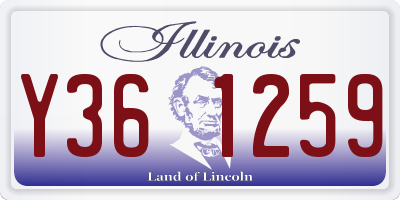 IL license plate Y361259