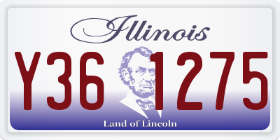 IL license plate Y361275