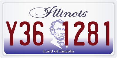 IL license plate Y361281