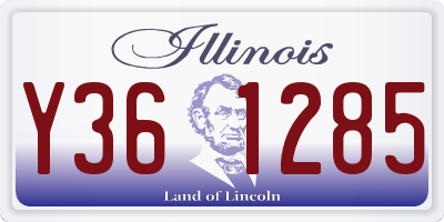 IL license plate Y361285