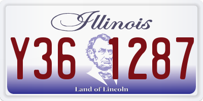 IL license plate Y361287