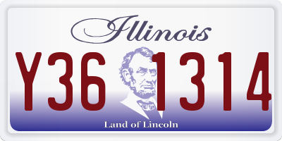 IL license plate Y361314