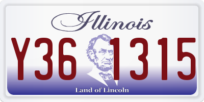 IL license plate Y361315