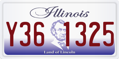 IL license plate Y361325