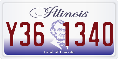 IL license plate Y361340