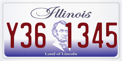 IL license plate Y361345