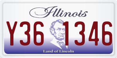 IL license plate Y361346