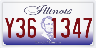 IL license plate Y361347