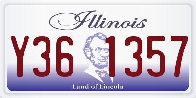 IL license plate Y361357