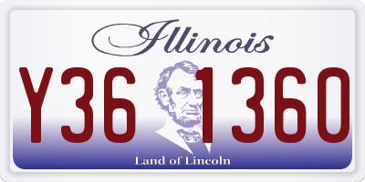 IL license plate Y361360