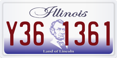 IL license plate Y361361
