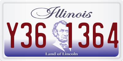 IL license plate Y361364
