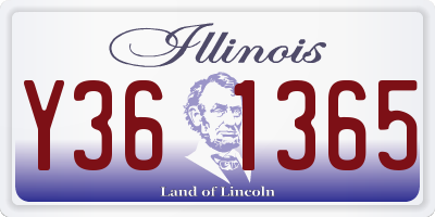 IL license plate Y361365