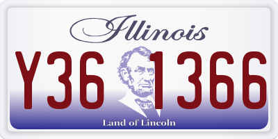 IL license plate Y361366